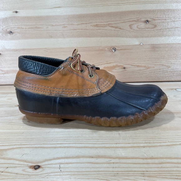 VTG LL Bean Maine Hunting Boot
Low W/ Cuff Ankle
3 eye
Men’s 7 M
Tan/Brown - Picture 2 of 9